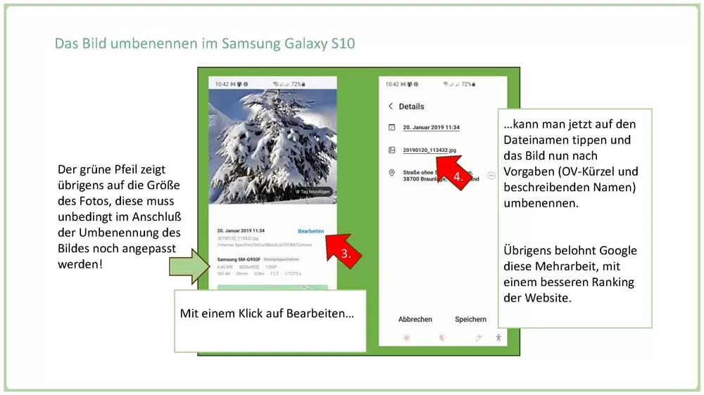 Bildbearbeitung Handy Bilder umbenennen Groesse anpassen edit Seite 3 opt