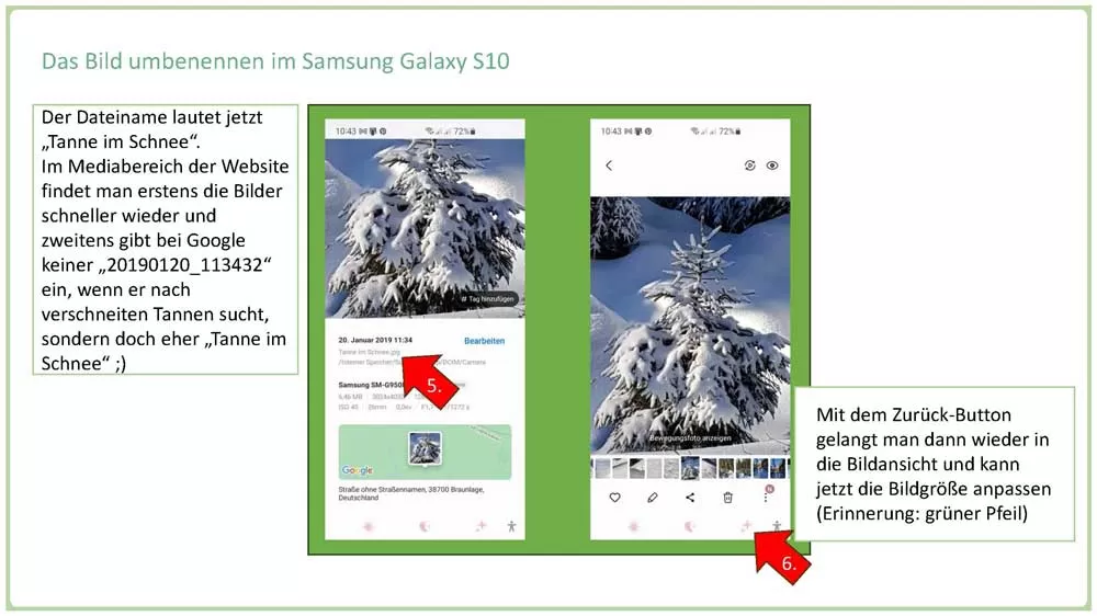 Bildbearbeitung Handy Bilder umbenennen Groesse anpassen edit Seite 4 opt