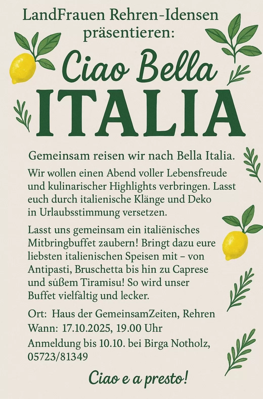 Ciao Bella ITALIA