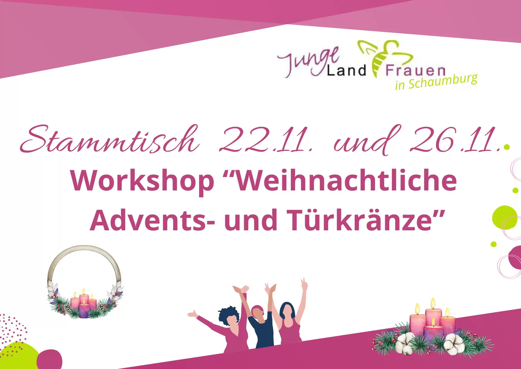 Workshop “Weihnachtliche  Advents- und Türkränze”